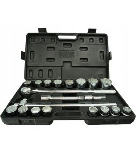 Zestaw kluczy nasad.21el.3/4" 12-kąt.19-50mm czarna walizka