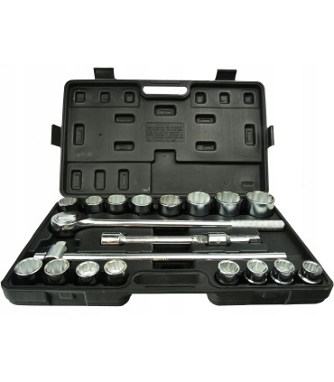 Zestaw kluczy nasad.21el.3/4" 12-kąt.19-50mm czarna walizka