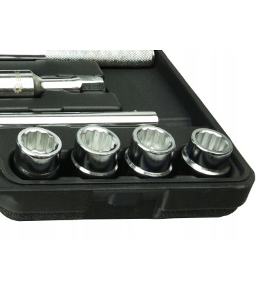Zestaw kluczy nasad.21el.3/4" 12-kąt.19-50mm czarna walizka