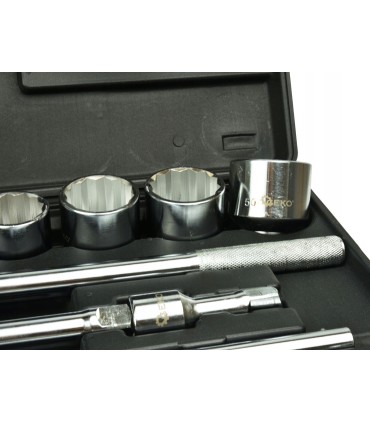 Zestaw kluczy nasad.21el.3/4" 12-kąt.19-50mm czarna walizka