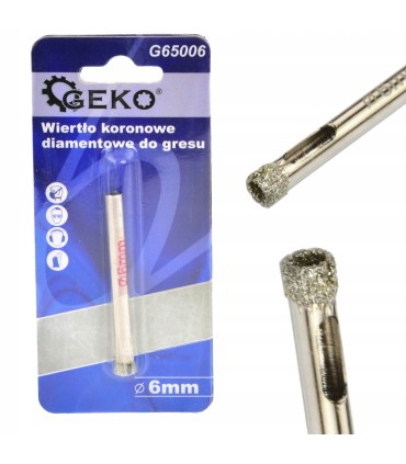 Wiertło koronowe diamentowe do gresu 6mm PROFI