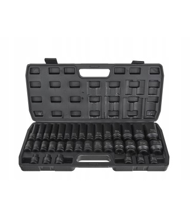 Zestaw nasadek udarowych dł. i kr. 1/2" 8-32mm 35szt