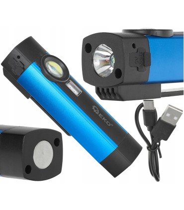 Latarka wielofunkcyjna z magnesem + UV LED