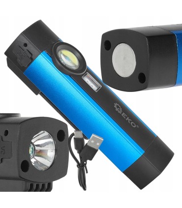Latarka wielofunkcyjna z magnesem + UV LED