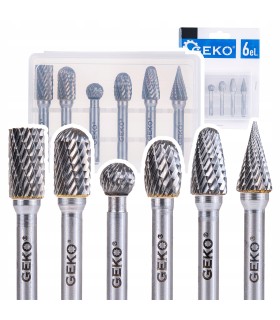 Zestaw frezów trzpieniowych do metalu 6mm 6el.