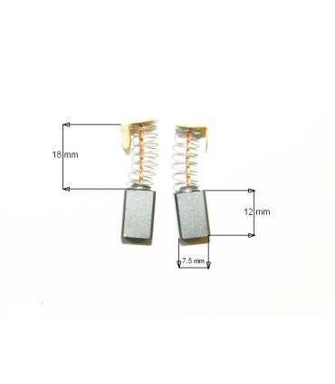 Szczotki węglowe szlif.125 Ferm 6,5x7x12mm