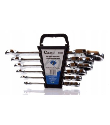 Kpl.kluczy łamanych z grzechotką 8-19mm 