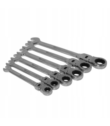 Kpl.kluczy łamanych z grzechotką 8-19mm 