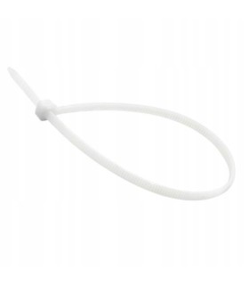 Opaski zaciskowe nylonowe białe 200x7.6mm UV 100szt.