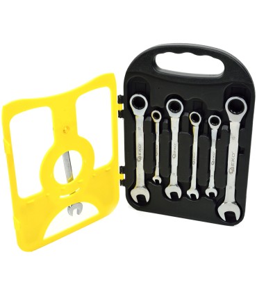 Kpl. kluczy z grzechotką 7el 8-19mm