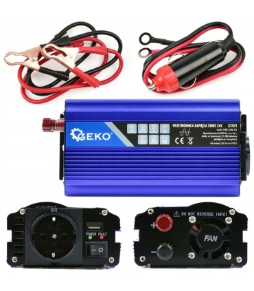 Przetwornica napięcia SINUS 24V/230V 300/600W