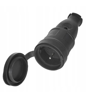 Gniazdo gumowe z klapką 16A IP44