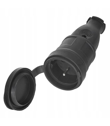 Gniazdo gumowe z klapką 16A IP44