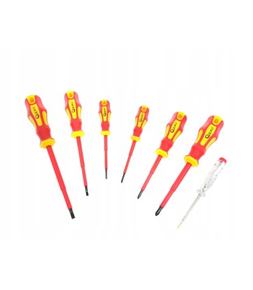 Zestaw wkretaków 7el. 1000V + próbnik model nr. 1 