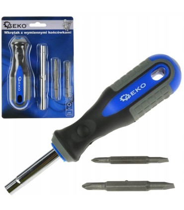 Wkrętak z wymiennymi końcówkami