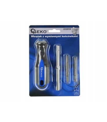 Wkrętak z wymiennymi końcówkami