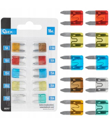 Zestaw bezpieczników samochodowych mini 10EL
