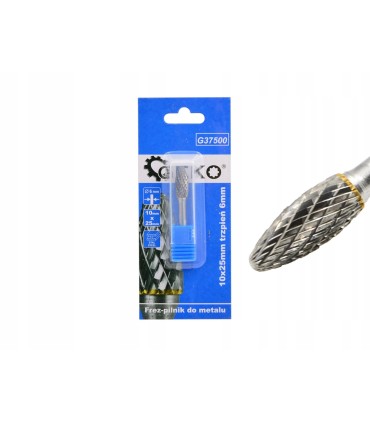 Frez-pilnik do metalu z węglika wolframu 10x25mm