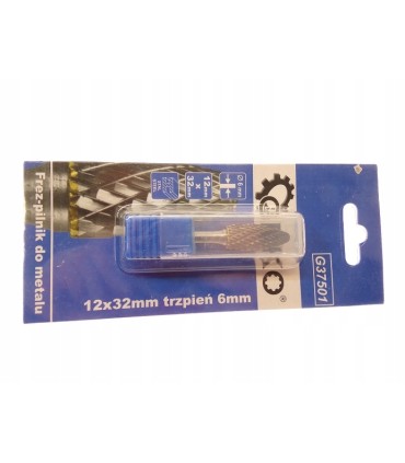 Frez-pilnik do metalu z węglika wolframu 12x32mm trzpień 6mm