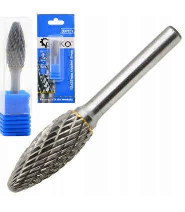 Frez-pilnik do metalu z węglika wolframu 12x32mm trzpień 6mm