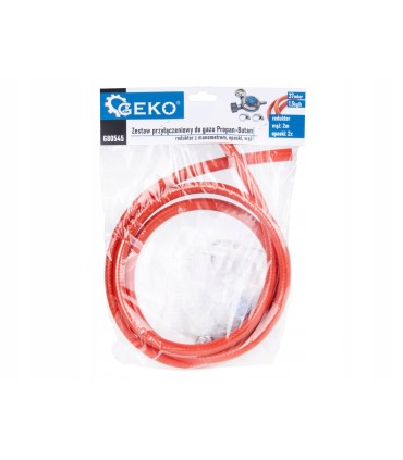 Zestaw przyłączeniowy do gazu Propan-Butan – reduktor z manometrem, opaski i wąż 2m