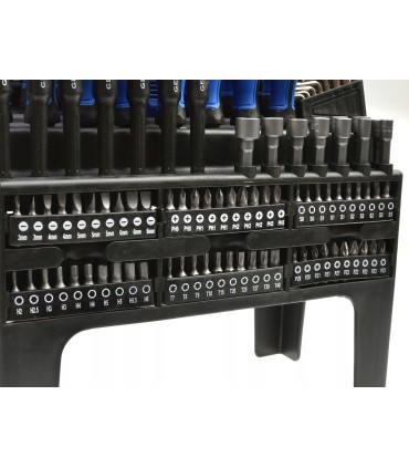 Zestaw wkrętaków, bitów, nasadek 122el.