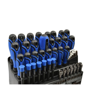 Zestaw wkrętaków, bitów, nasadek 122el.