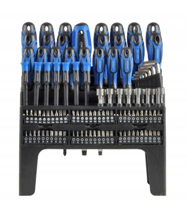 Zestaw wkrętaków, bitów, nasadek 122el.