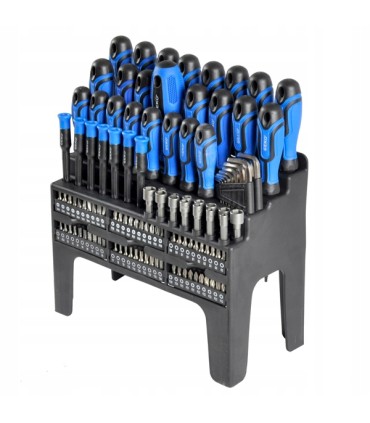 Zestaw wkrętaków, bitów, nasadek 122el.