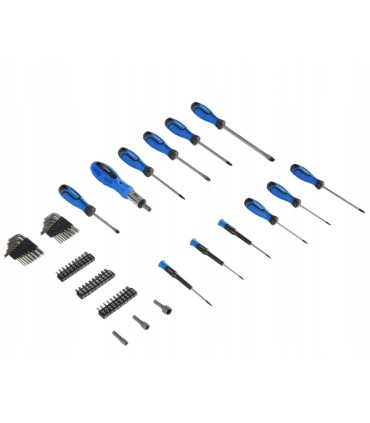 Zestaw wkrętaków, bitów, nasadek 122el.