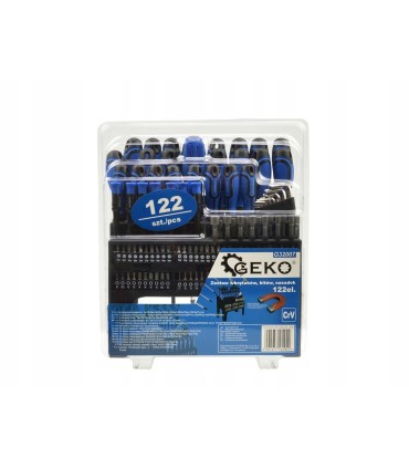 Zestaw wkrętaków, bitów, nasadek 122el.