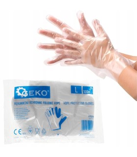 Rękawiczki ochronne foliowe HDPE 100szt