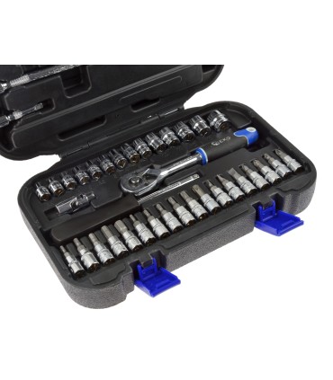 Zestaw kluczy nasadowych 1/4" 38el. 