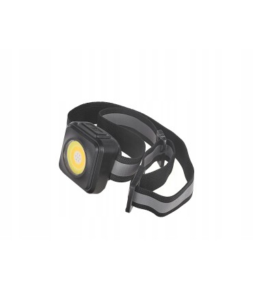 Latarka czołowa wstrząsoodporna z odblaskiem LED COB 3W 500mAh 500lm IP44