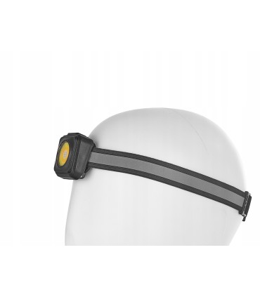 Latarka czołowa wstrząsoodporna z odblaskiem LED COB 3W 500mAh 500lm IP44