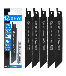 Brzeszczoty bi-metal do piły szablastej do metalu 150mm 24TPI 5el.