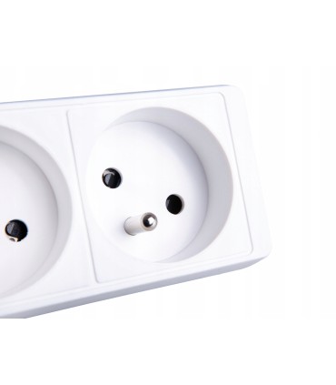 Przedłużacz elektryczny – listwa zasilająca biała 3 gniazda 5m 