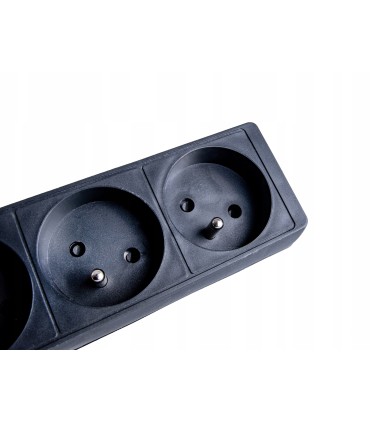 Przedłużacz elektryczny – listwa zasilająca czarna 3 gniazda 5m