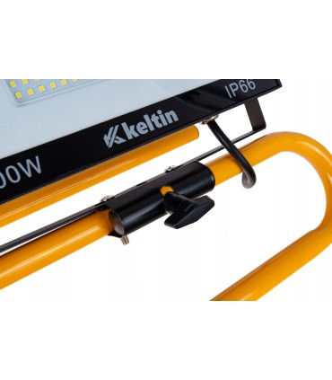 Naświetlacz LED 100W ze statywem budowlanym i przewodem – barwa biała zimna 6500K