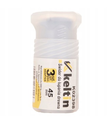 Wiertło – świder do łupania drewna 45mm + zestaw adapterów 3szt.