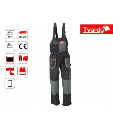 Spodnie robocze ogrodniczki TVARDY rozmiar XXL