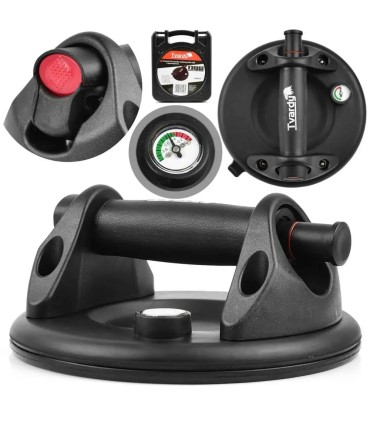 Uchwyt-Przyssawka próżniowa do szyb z manometrem 200mm 120kg