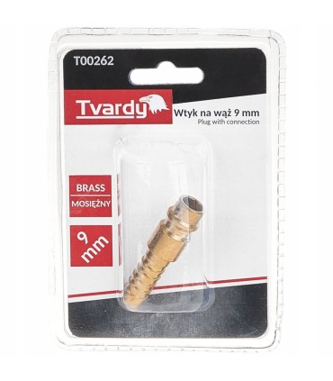 Wtyk mosiężny na wąż 6mm typ męski