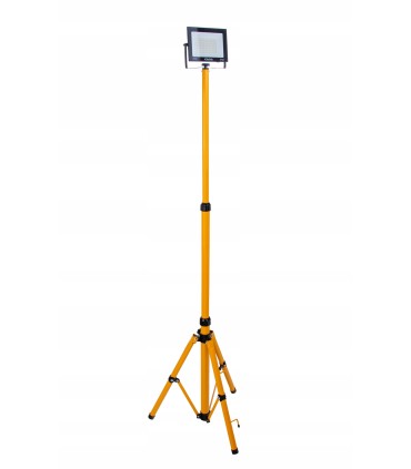 Naświetlacz LED 50W ze statywem budowlanym teleskopowym i przewodem – barwa biała zimna 6500K