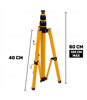 Naświetlacz LED 50W ze statywem budowlanym teleskopowym i przewodem – barwa biała zimna 6500K