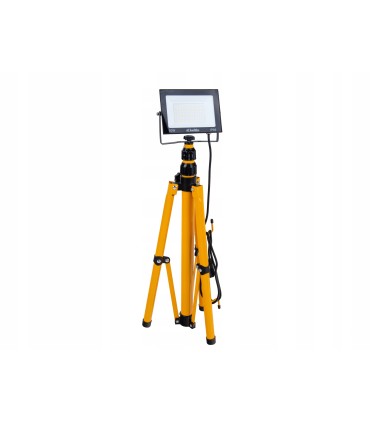 Naświetlacz LED 50W ze statywem budowlanym teleskopowym i przewodem – barwa biała neutralna 4500K