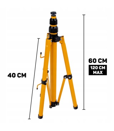 Naświetlacz LED 50W ze statywem budowlanym teleskopowym i przewodem – barwa biała neutralna 4500K