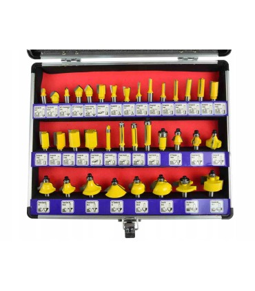 Zestaw frezów do drewna 35 elementów