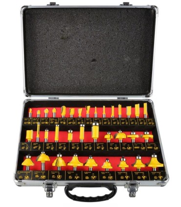 Zestaw frezów do drewna 35 elementów