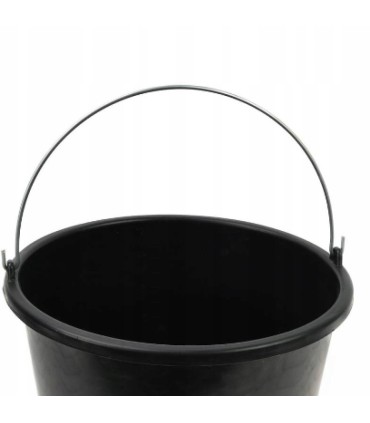 WIADRO BUDOWLANE 12L CZARNE